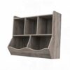 IDEALHOUSE 2-Tier Toy Storage Cabinet for Kids, MDF Kids Bookshelf & Toy Organizer, Vintage Color/Gray/Pink/White, Open Shelves for Playroom Nursery Bedroom, Easy Assembly