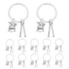 IDEANATEGRATE 12pcs Mini Drum Keychains Set Metal Drum Set Gift Keyring Resistant to Fading, Multi-purpose Rock Style Accessories for Music Party Favors and Bag Charms