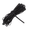 IDEANATEGRATE Braided Cord Sturdy Pu Faux Leather String Necklace Black Bracelet for Jewelry Making, Resistant to Breaking, Adjustable Length 5m for DIY Crafts and Beading Projects