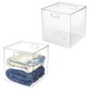 iDesign Pantry Storage Bin, Large Cube Organizer, Set of 2, Clear
