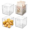 iDesign Pantry Storage Bin, Small Cube Organizer, Set of 4, Clear