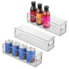 iDesign Stackable Fridge Bin with Handles, Set of 3, Clear