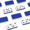 IDTQ Dominoes Set for Adults, Double 6 Dominos Game Set with 28 Domino Tiles Double with Upscale Gift Boxes -7 Polyhedral Dice -Classic Board Games (Dark Blue)