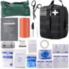 IFAK Trauma First Aid Kit Molle Pouches Emergency Survival Kit for Tactical Car Travel Hiking Camping(Black)