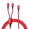 IFLASH Dual Port USB C Splitter Charging Cable - Power up to Two USB C Devices At Once from a Single USB Type C Port - Compatible with iPhone 17 16 15 Samsung Galaxy S25 S24 S23 Series (Red)