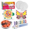 IFLOVE Paint Your Own Stepping Stone Kit, 5 Pack Ceramic Stones for Kids