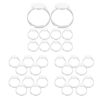 ifundom 30pcs Adjustable Round Ring Base Trays 12mm Stainless Steel Blank Bezel Ring Blanks for Jewelry Making Supplies Tarnish-Resistant and Wear-Resistant for Gifting and Festive