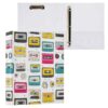 IHCVHQX 3 Ring Binder 1.5 Inch Ring Colorful Cassette Tapes Binder Organizer for Letter Size Paper Decorative Round Ring Binders 1 Pack for School Office and Home