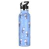 IHCVHQX Water Bottle with Straw Cute Opossum Music Pattern Kids Sports Water Jug for Boys and Girls Stainless Steel Insulated Cup 20 oz for School Gym Outdoor