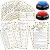 IIDEA Office Party Friendly Feud Game with 2 Answer Buzzers, Team Building Feud Cards for Family Game Night Fun Trivia Quiz for Work Staff Coworkers Company Groups Holiday Gathering