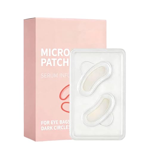 Iiglitch MicroGlow Eye Patches, Under Eye Patchs Hyaluronic Acid Overnight Eye Patches, Forehead & Smile Line Patches for Puffy Eyes and Dark Circles, Facial Anti Wrinkle Patches for Women(2 Pairs)