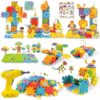 IIROMECI STEM Education Building Toys, 248 PCS Electric Gear Building Blocks Toys Set with Drill, Toddler Screw Toy, Kids Tool Set Construction Toy for Boys Girls Gifts Age 3-8