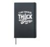 I Like Em Real Thick and Sprucey Funny Christmas Tree Hardcover Journal, Black