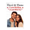 I Love Building A Life with You - Personalized Building Brick Puzzle Custom Romantic Interlocking Block Toy for Husband Wife Boyfriend Girlfriend Valentine Day Present Keepsake