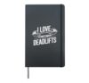 I Love Deadlifts Barbell Motivation Fitness Hardcover Journal, Black