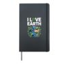 I Love Earth Environmental Statement Design Hardcover Journal, Black