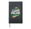 I Love Ireland Shamrock Clover Design Hardcover Journal, Black