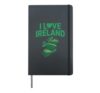 I Love Ireland Shamrock Green Pride Hardcover Journal, Black