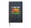 I Love My 1st First Grade Pumpkins Halloween Teacher Women Hardcover Journal, Black