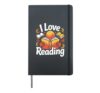 I Love Reading Enthusiast Bookworm Joy Hardcover Journal, Black