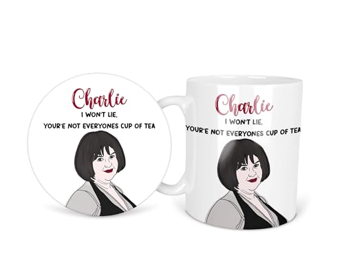 I Loves You Funny Nessa Gavin Welsh Stacey Name Personalised Personalized Ceramic Coffee Mug 11oz Durham Tea Mug Gift Set Round Square Coaster Cup Handle Dishwasher Safe Custom Printed Design