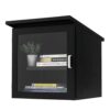 Ilyapa Library Box Outdoor, 16x14x17 Black - Little Free Book Exchange Kit