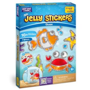 Imagimake DIY Jelly Stickers - Ocean, 10 Stickers, Low-Mess Art Kit