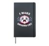 I Make Onions Cry Funny Chef Kitchen Cooking Pun Foodie Cook Hardcover Journal, Black