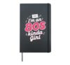 I'm An 80's Kinda Girl Hardcover Journal, Black