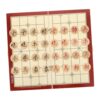 IMIKEYA Foldable Wooden Chinese Chess Board Set with Built-in Storage Box, Easy to Carry and Store, for Travel and Outdoor Use with Sturdy Wood Material