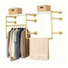 Industrial Clothing Rack Wall Mounted Heavy Duty Closet System Organizer