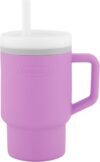 Infantino My 1st Tumbler, Silicone Sippy Cup with Straw & Handle, Spill-Resistant Baby Cup for On-the-Go, BPA-Free Transition Bottle, Lilac (Pack of 6)