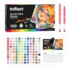 Infiart Acrylic Gel Pens for Coloring, 120 Colored Acrylic Paint Pens for Adult Coloring Book, 1.0mm Fine Point Colored Gel Pens Set for Journaling, Drawing, Note Taking, Art Supplies and DIY Crafts