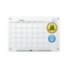 Infinity Magnetic Glass Calendar Board, Monthly Planning/Scheduling, 24" x 18", White Surface
