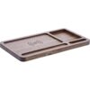 Inline WoodCharge Organiser - Wireless Qi Charging Station Walnut Wood Desk Organiser with LED, 3 Coils, USB-C, Wireless Charger, 33392Y
