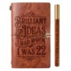 InnoBeta Funny 22nd Birthday Gifts, Embossed Refillable Notebook with Pen for Christmas & Birthday, 7.8"x5"