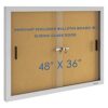 INNOVART Enclosed Bulletin Board 48” x 36”, Lockable Cork Noticeboard with Silver Aluminum Frame, Outdoor Enclosed Bulletin Board Weatherproof, Wall Display Case with Sliding Glass Door