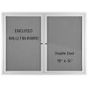 INNOVART Enclosed Bulletin Board 48” x 36”, Lockable Fabric Noticeboard with Aluminum Frame, Wall Display Case with 2 Swing-Open Doors Grey Felt, Information Cabinet for School, Office, Commercial