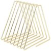 Innovative Flexible Folding Metal Book Stand, Desktop Book Holder with Retractable Design, Adjustable Spacing 25–65mm for Office School Studio Bookstore (Gold)