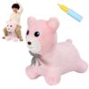 INPANY Bouncy Horse, Bear Hopper Toys with Ultra Thick Plush, Gift Toy