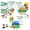 Insect Lore Bug Camp Bundle - Butterfly Kit with 5 Live Caterpillars, Ladybug Land with 1 Tube Live Larvae, Ant Mountain with 1 Tube Live Western Harvester Ants - Bonus Life Cycle Figurines & More