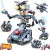 INSOON 5 in 1 Robot Building Toy with Lights for Kids Boys Girls Ages 8+
