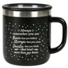 Inspirational Stainless Steel Coffee Mug - Insulated Travel Cup with Lid Appreciation Gift for Women Men Coworkers Friends - You are Amazing Motivational Quote Cup for Birthday (14oz-Stronger)