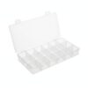 Instantly Locate Small Items with This Clear Storage Box, Featuring 18 Adjustable Dividers for Crafts and Desktop Organization, 8.3 x 4.2 Inches