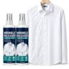 Instant Wrinkle Releaser Spray,Wrinkle Release Spray Travel Size,Static Guard Spray,No Ironing Needed for Shirts, Dresses & Business Trips (2)
