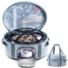 Insulated Slow Cooker Carrying Bag for 6-8 Quart CrockPot and Hamilton Beach Slow Cooker with See-thought Window, Portable Carrier Case with Adjustable Band and Accessory Pocket