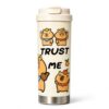 Insulated Travel Mug with Flip Top Lid | Reusable Stainless Steel Coffee Tumbler | Cartoon Animal Drink Cup for Office, School & Travel