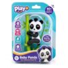 Interactive Finger Pet Toy for Kids, Electronic Glitter Panda with 40+ Sounds, Touch-Reactive Collectible Animal Companion, White & Black. (Glitter Panda)