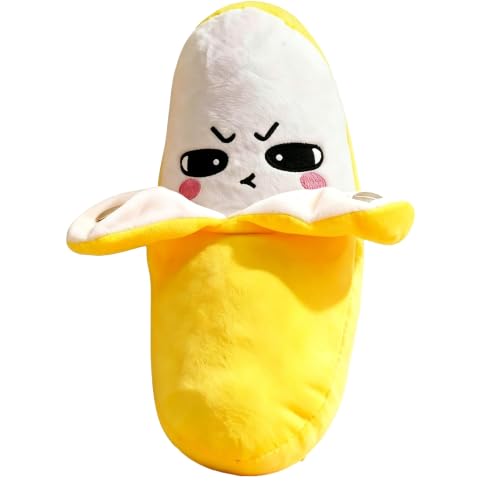 Interactive Music Plush Toy, Musical Sensory Plush Toy with Touch-Activated Sounds, Skin Sensing Metronome,Soft Fruit-Shaped Interactive Plushes for One & Two-Player Play with Couples Family (Banana)