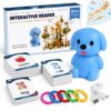 Interactive Reader Dinosaur, Dinosaur Interactive Reading Pen, Talking Flash Cards for Toddlers with 73 Cards, Rechargeable, Volume Adjustable